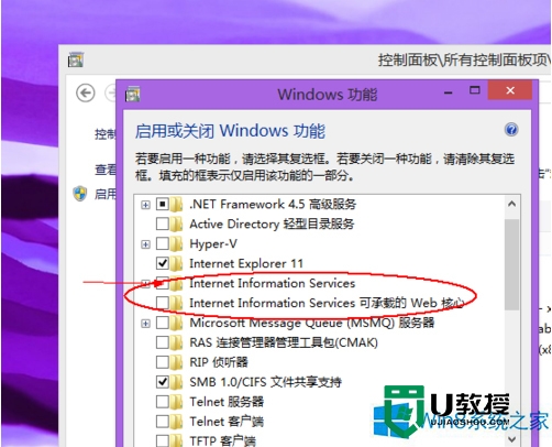 win8.1如何安装IIS，步骤3