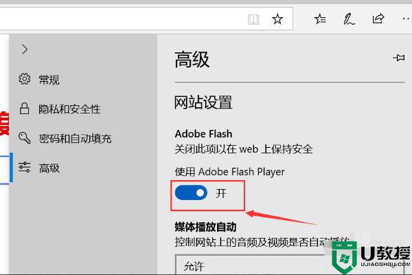 怎样设置win10不限制flash_win10怎么设置flash一直开启