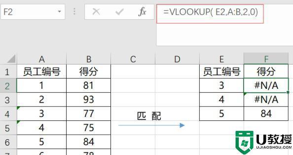 excel中vlookup函数匹配不出怎么办_excel函数vlookup匹配不出来如何修复