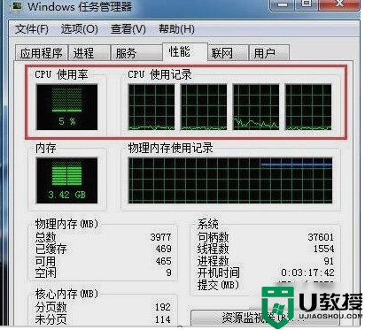 win7任务管理器怎么看cpu频率