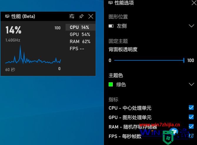 Win10 1909系统中怎么通过XBOX Bar功能看游戏速度