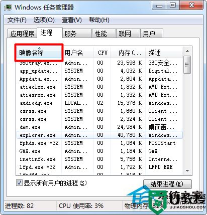 Win7任务管理器进程一直在跳动选中不了的处理方法