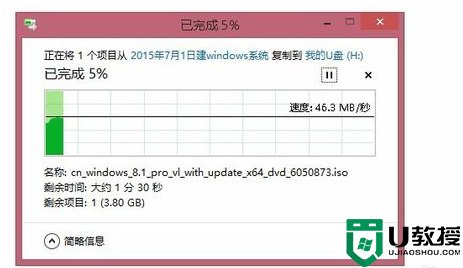 U盘拷贝大于4G的iso文件时提示\