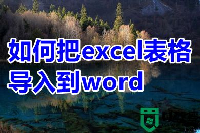如何把excel表格导入到word excel表格导入word的教程