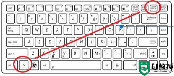 华硕笔记本电脑键盘字母变数字了怎么回事 华硕笔记本键盘字母变数字如何切换过来