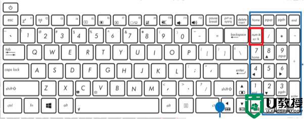 华硕笔记本电脑键盘字母变数字了怎么回事_华硕笔记本键盘字母变数字如何切换过来